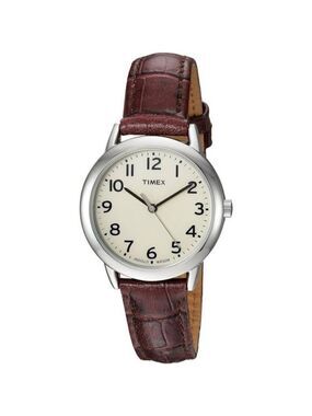 Timex Womens Easy Reader Watch Leather Strap Indiglo Light Water Resistant